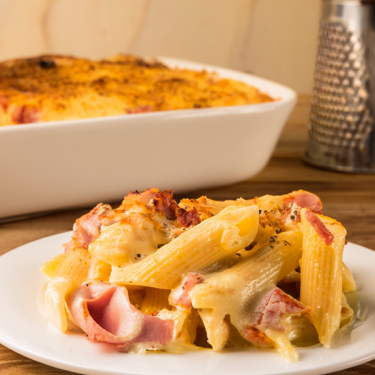 Pasta al forno con prosciutto cotto