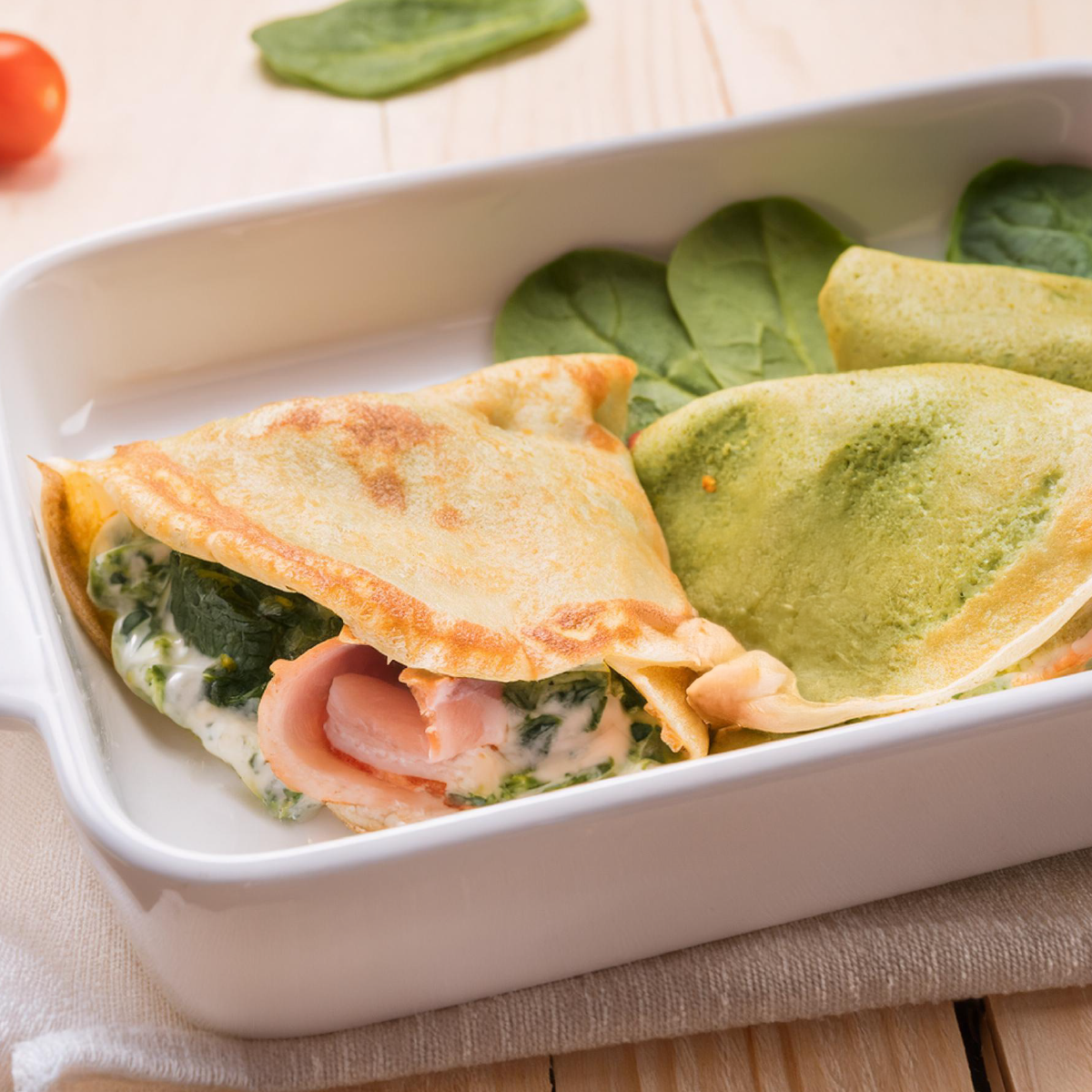 Crepes salate con prosciutto cotto