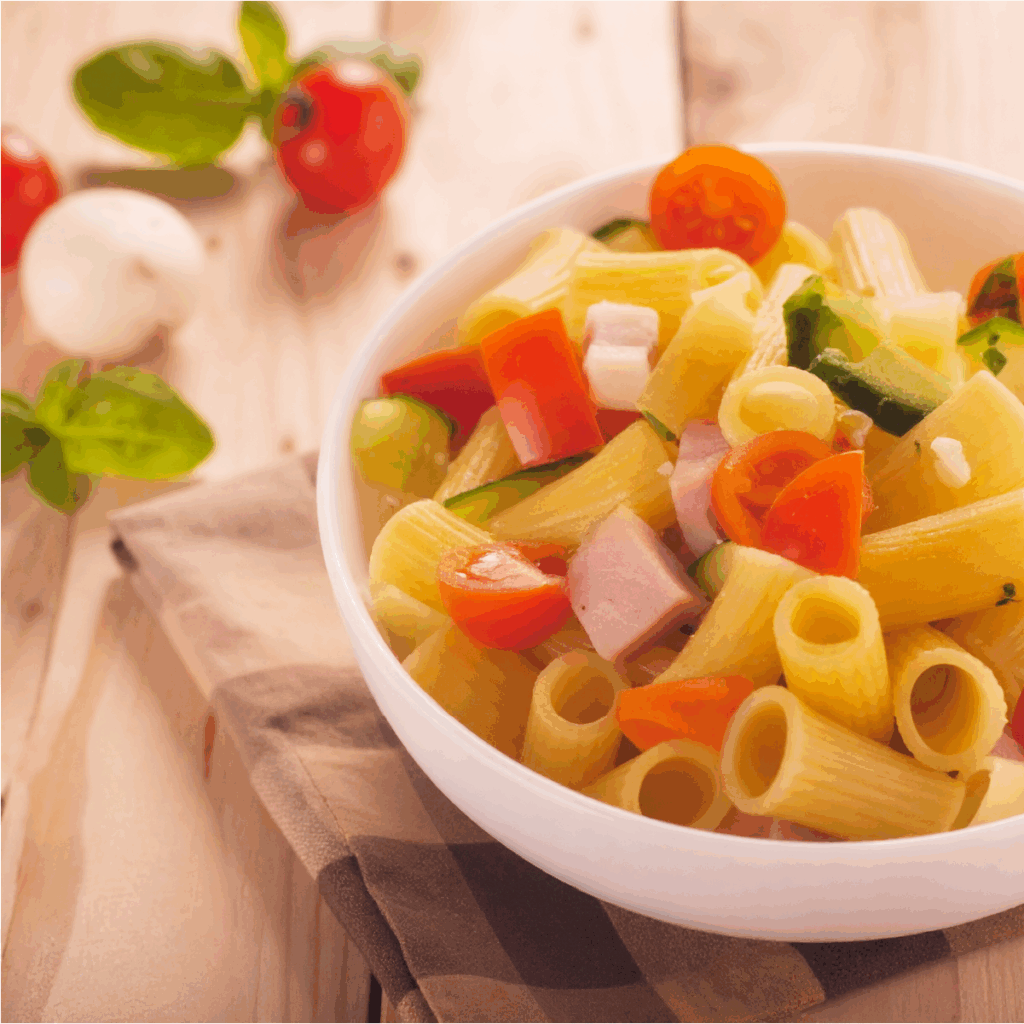 pasta fredda con prosciutto cotto