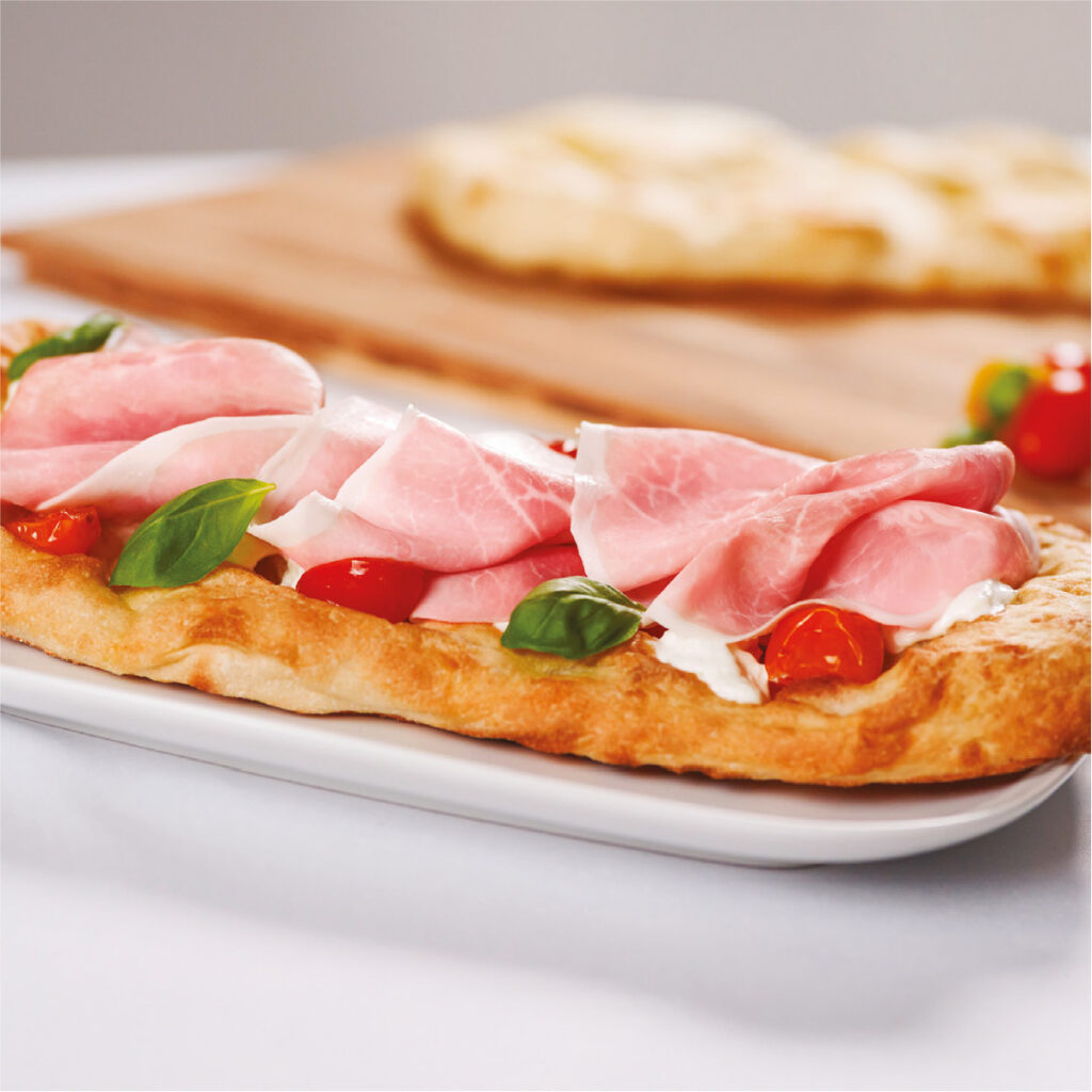 Pinsa con prosciutto cotto