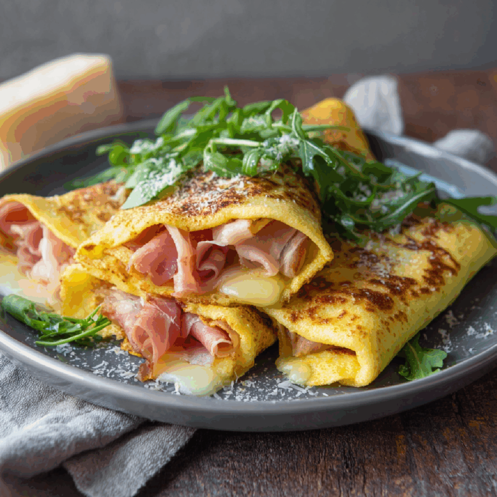 Crespelle con prosciutto cotto