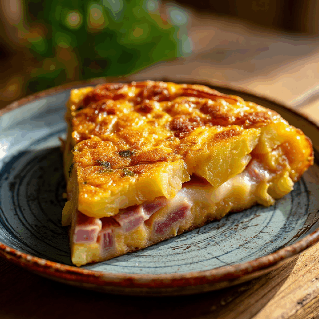 Frittata con prosciutto cotto