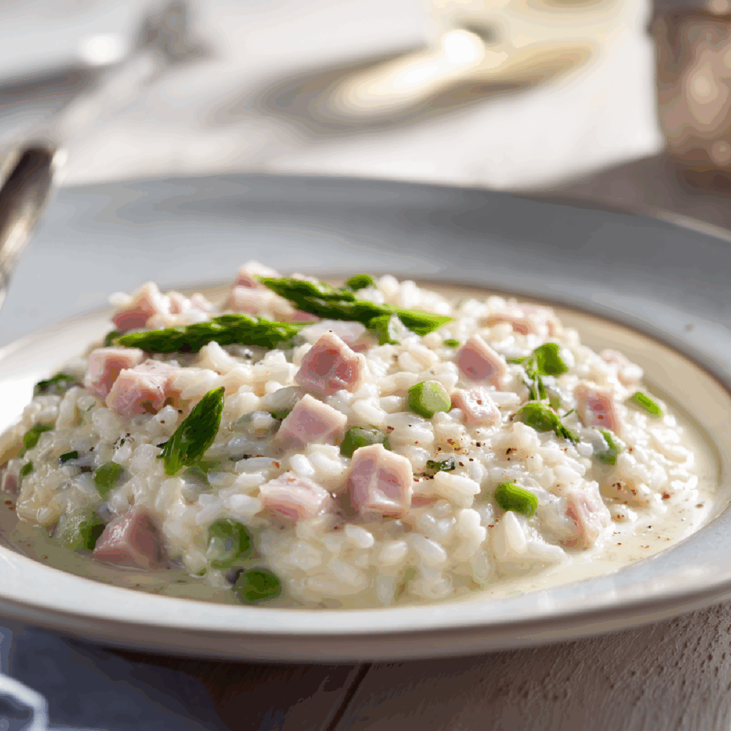 risotto con prosciutto cotto